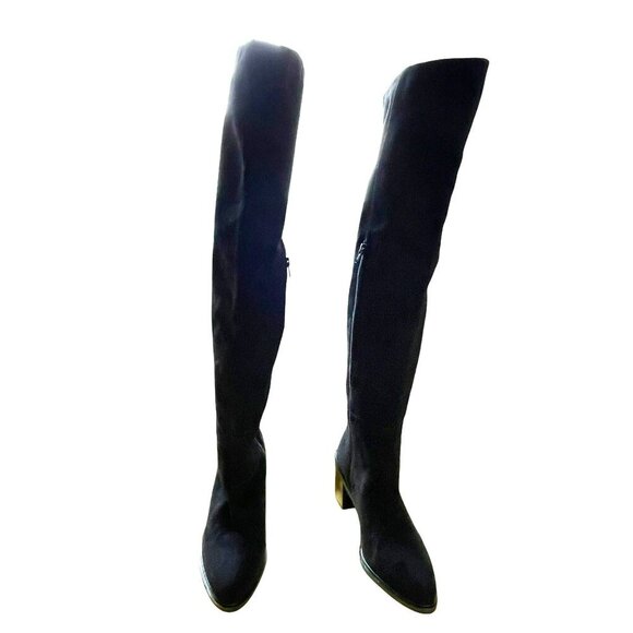Seychelles Over-The-Knee Black Block Heel Boots Shoes Size 7.5 NEW - Picture 4 of 9
